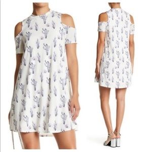 Cold Shoulder Slinky Cactus Dress